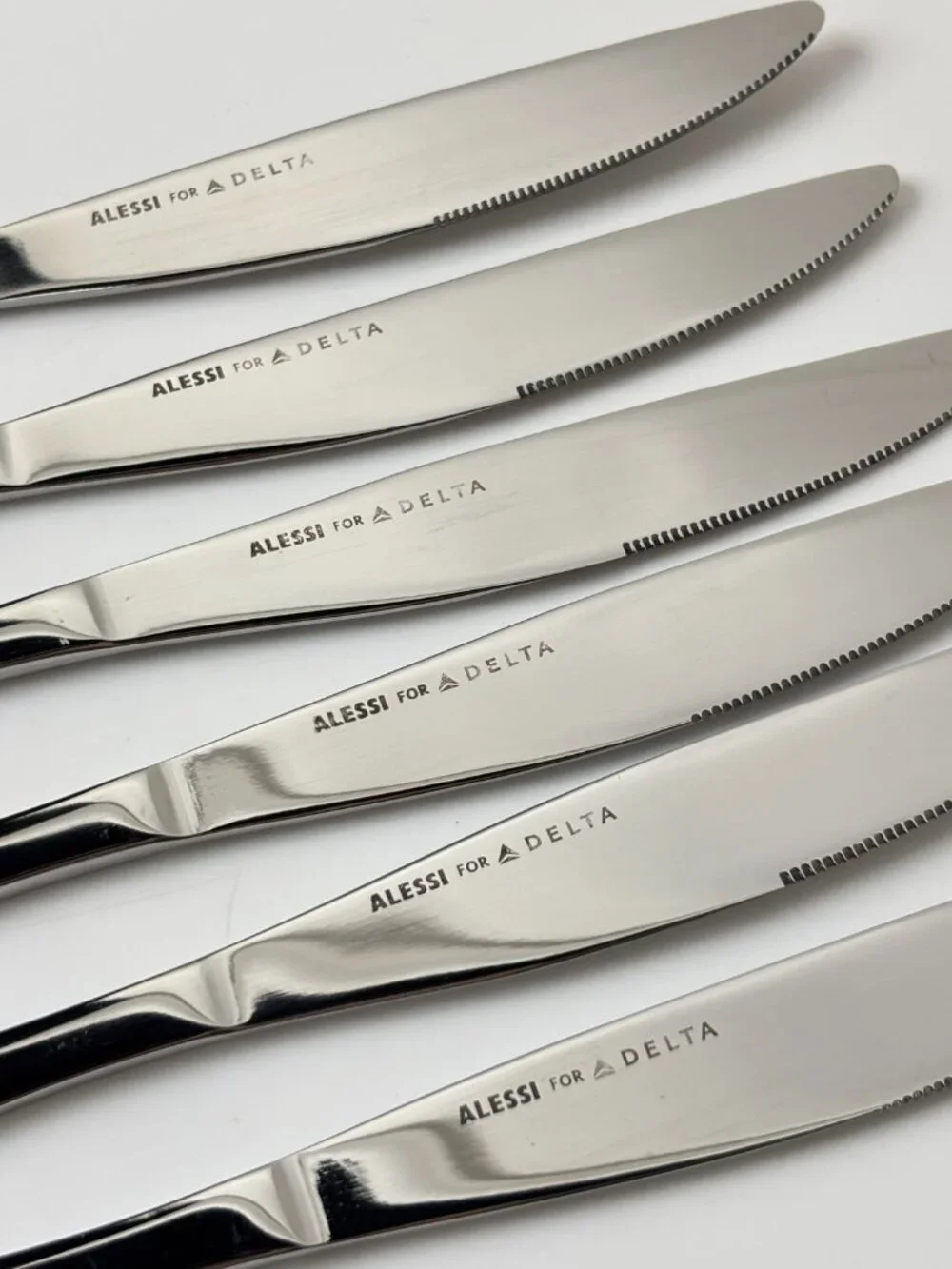 Bulk Lot of 144 Alessi for Delta Stainless Steel Flatware Butter Knives 7.5